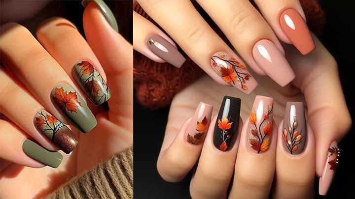 ایده های مدرن طرح ناخن پاییزی ایده های مدرن طرح ناخن پاییزی