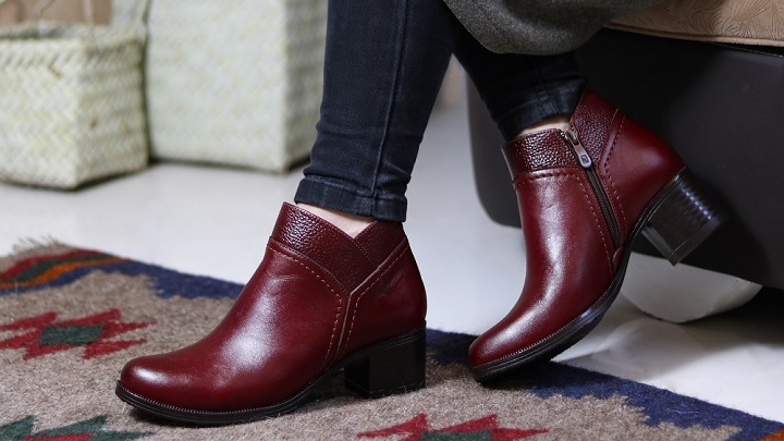 نیم بوت سماقی شیک و جذاب