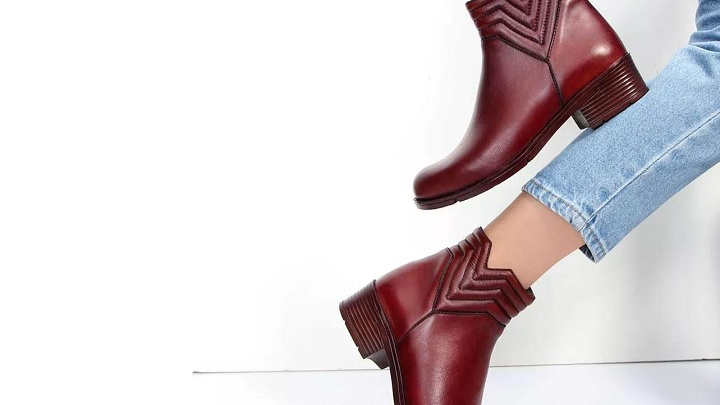 نیم بوت سماقی؛ یک استایل شیک برای پاییز داشته باشید