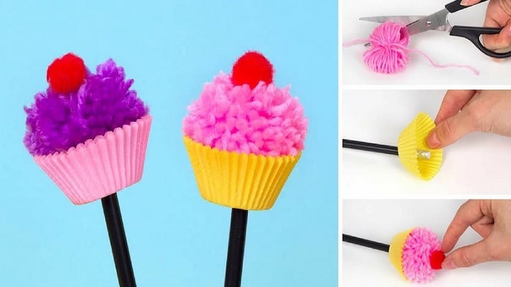 تزیین مداد با پم پم رنگی از ایدههای خلاقانه تزیین مدادهای ساده برای مدرسه تزیین مداد با پم پم رنگی از ایدههای خلاقانه تزیین مدادهای ساده برای مدرسه