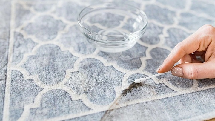 از بین بردن سوختگی فرش با سفید کننده از بین بردن سوختگی فرش با سفید کننده