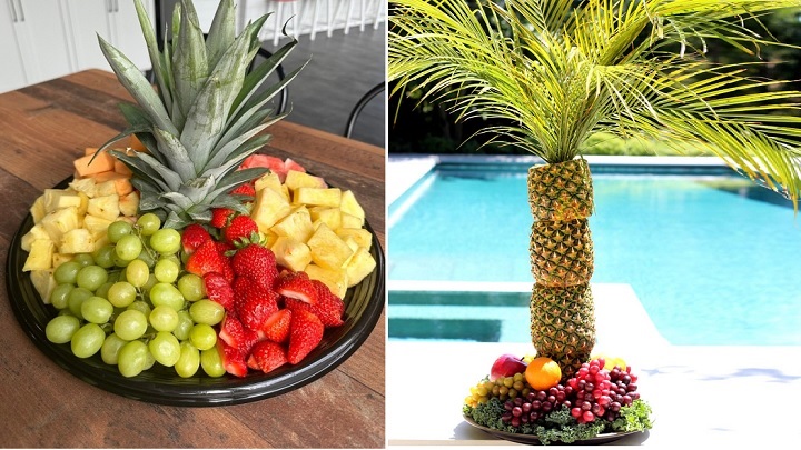 جذاب ترین میوه آرایی با آناناس جذاب ترین میوه آرایی با آناناس