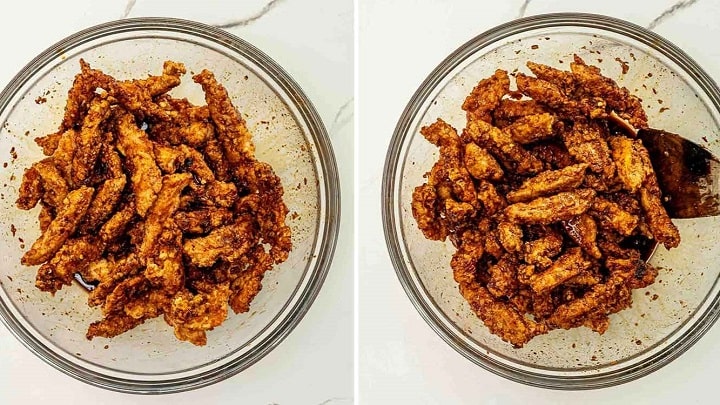 مراحل تهیه خوراک جوجه زنجبیلی