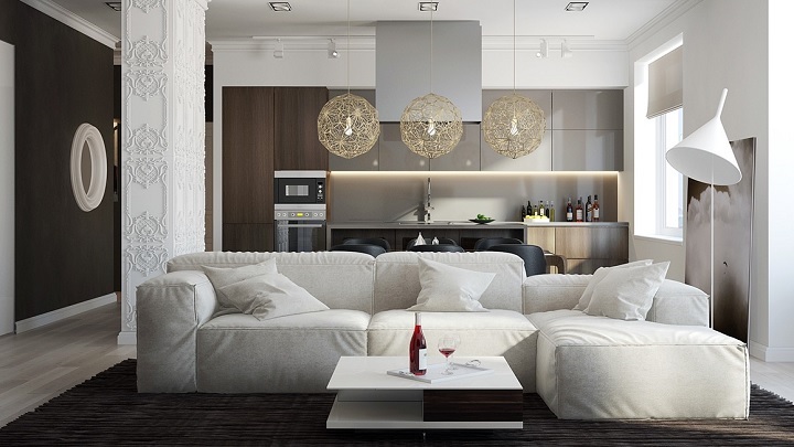 مبل سفید، مناسب برای خانوادههای پرجمعیت مبل سفید، مناسب برای خانوادههای پرجمعیت