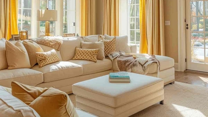 دکوراسیون خانه با مبل کرم