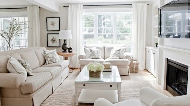 دیزاین خانه با مبل کرم دیزاین خانه با مبل کرم