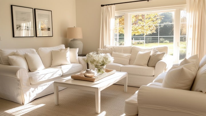 ایده دکور با مبل کرم ایده دکور با مبل کرم