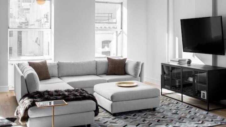 دیزاین مبل خاکستری با فرش دیزاین مبل خاکستری با فرش