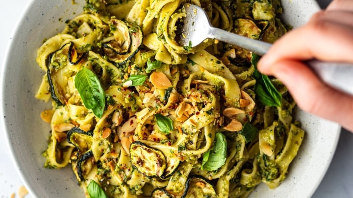 رسپی پاستای کدو سبز