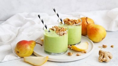 اسموتی گلابی و هلو؛ ترکیبی بی‌نظیر برای روزهای گرم