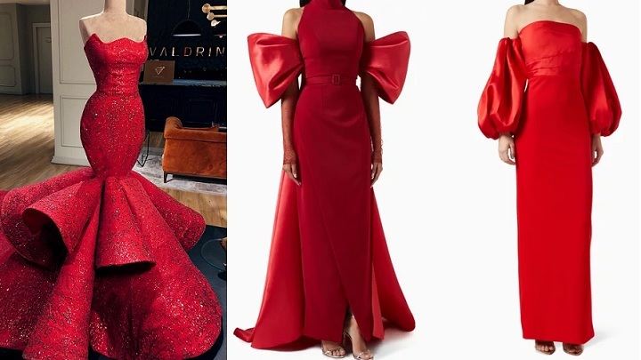 لباس قرمز ساده نیز برای مراسم عروسی لباس قرمز ساده نیز برای مراسم عروسی