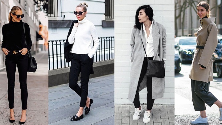 استایل مینیمال زمستانه با شلوار