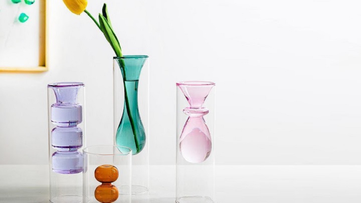 گلدان‌های شیشه‌ای: هدیه‌ای دست‌ساز برای عزیزانتان