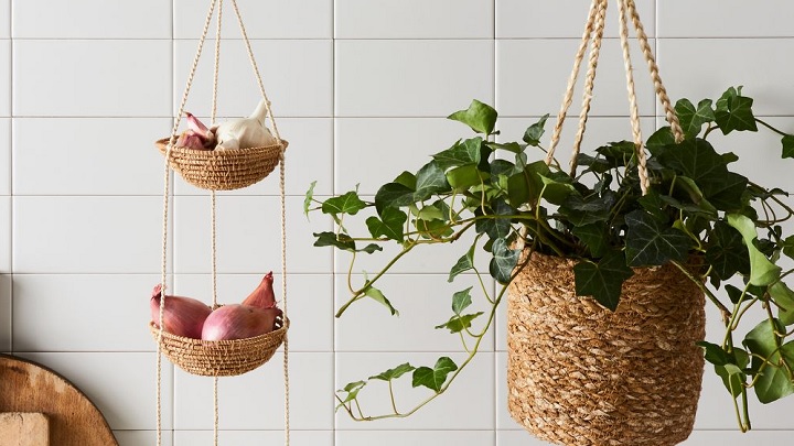 جدیدترین مدل‌های گلدان حصیری آویز