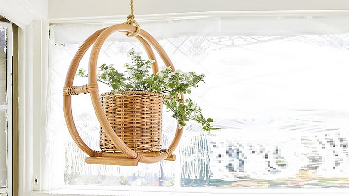 جدیدترین مدل‌های گلدان حصیری آویز