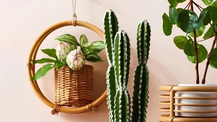 جدیدترین مدل‌های گلدان حصیری آویز