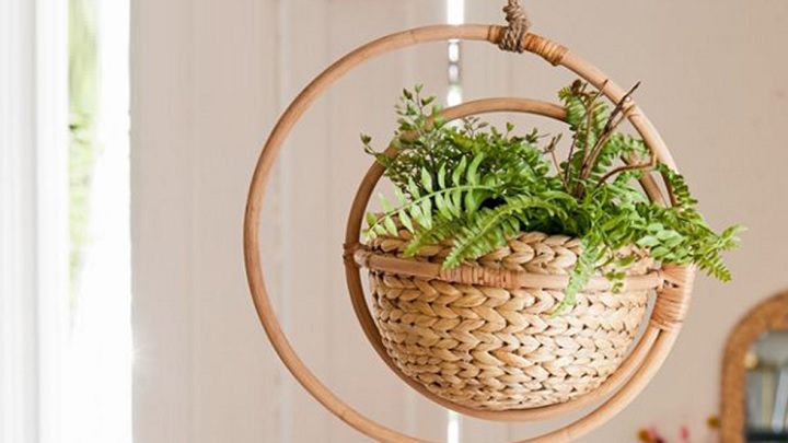 جدیدترین مدل‌های گلدان حصیری آویز