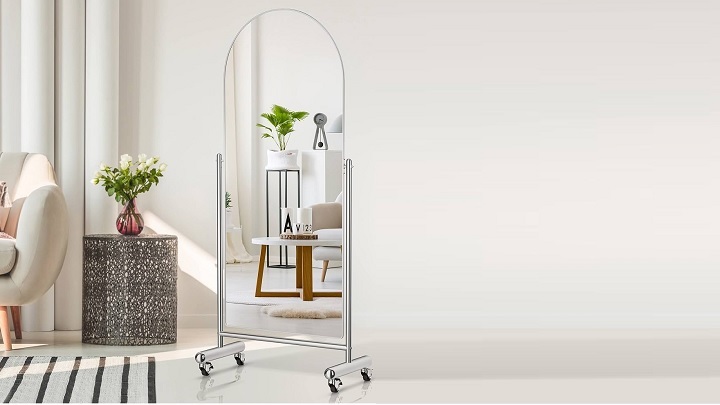 آینه قدی چرخ دار آینه قدی چرخ دار