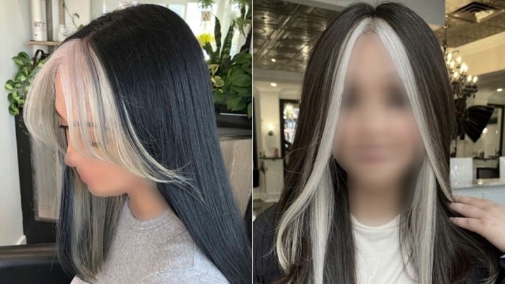 ترکیب رنگ موی بلوند و مشکی