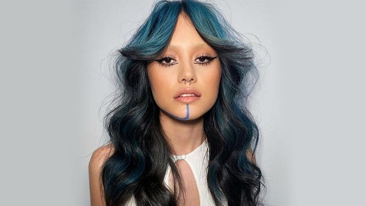 مدل موی مشکی و آبی