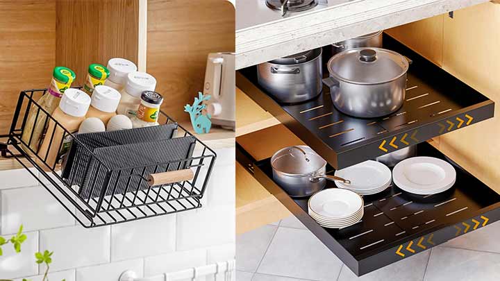 از سبدهای قابل تنظیم استفاده کنید