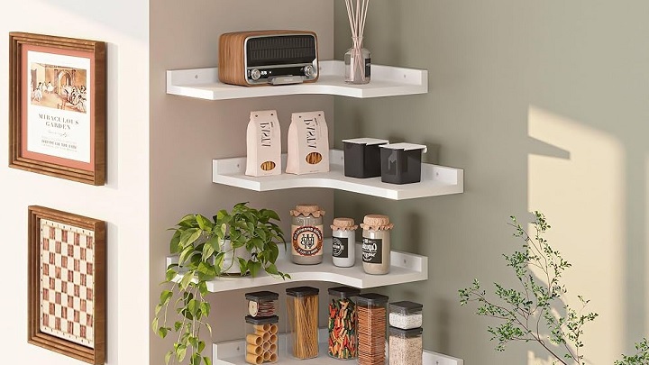 مدل های شلف چوبی کنج