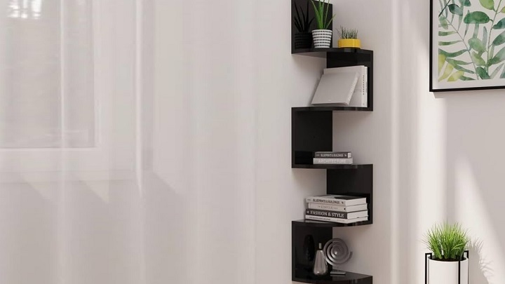 مدل های جذاب شلف چوبی کنج