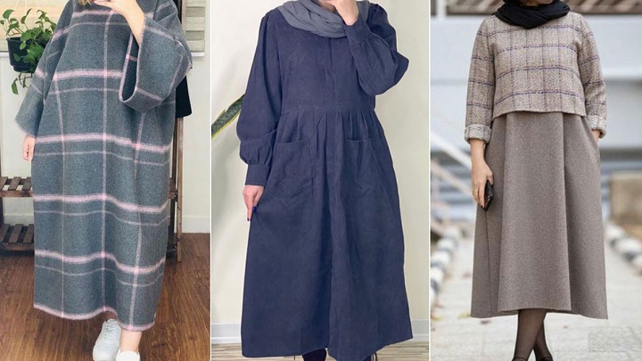 مانتو پیراهنی زنانه چهار خانه