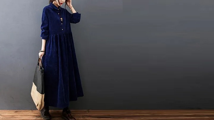 انواع مانتو پیراهنی بلند زنانه زمستانی 