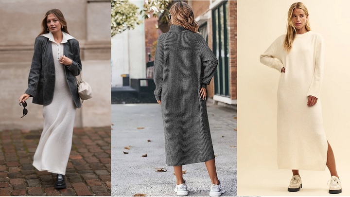 پیراهن‌های بافتنی بلند