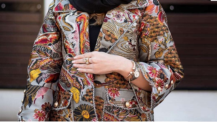 مانتوهای کتی با طرح شلوغ