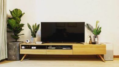 ایده جذاب و مدل چیدمان گل طبیعی کنار تلویزیون