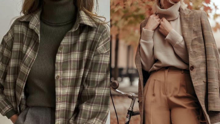 انواع شومیز زنانه پاییزی چهارخانه ترند