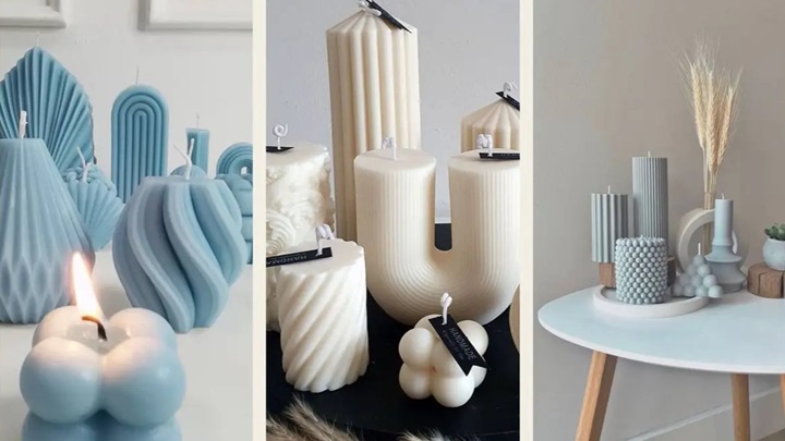 شمعهای فانتزی با طرحها و رنگهای متنوع شمعهای فانتزی با طرحها و رنگهای متنوع