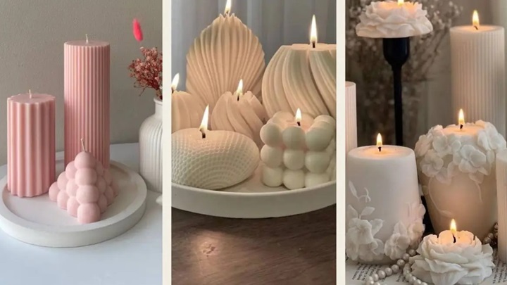 با شمعهای فانتزی جلوهای خاص به میز خود ببخشید با شمعهای فانتزی جلوهای خاص به میز خود ببخشید