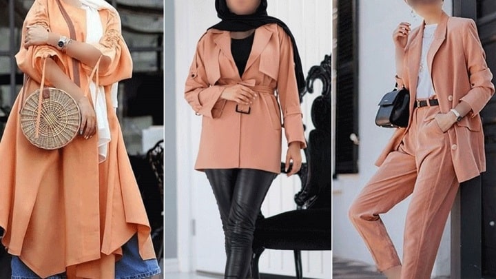مانتوهای رنگ گلبهی جذاب