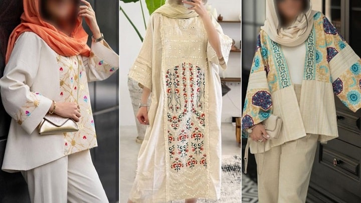 انواع مدل مانتوهای کار شده