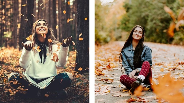 ژست عکاسی برای فصل پاییز ژست عکاسی برای فصل پاییز