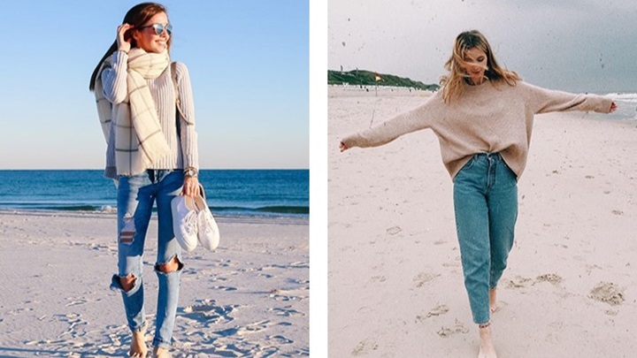 ژست عکاسی کنار ساحل