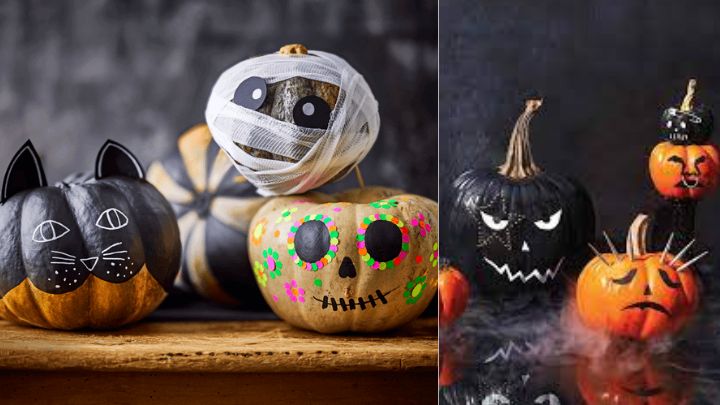 کدو حلوایی گلدار برای هالووین کدو حلوایی گلدار برای هالووین