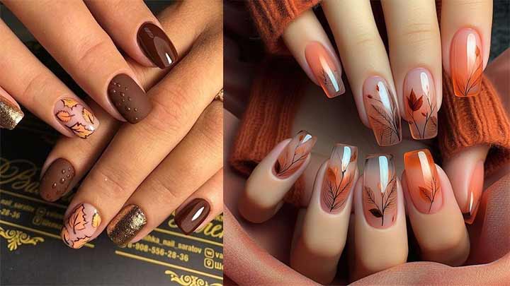 ناخن‌های مربعی پاییزی؛ از کلاسیک تا مدرن