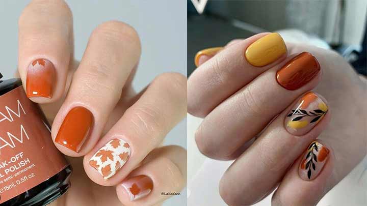 ایده‌های خلاقانه برای ناخن‌های مربعی پاییزی