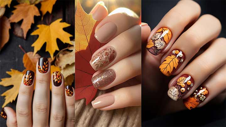 از برگ‌های پاییزی تا کدو تنبل؛ طرح‌های ناخن مربعی برای هر سلیقه