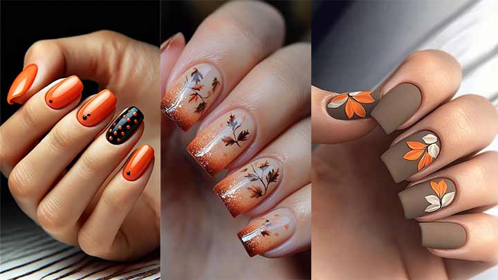 ناخن‌های مربعی؛ بوم نقاشی پاییزی شما