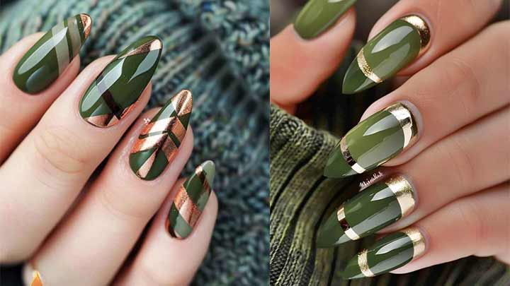 ایدههای متنوعی برای طراحی ناخن با رنگ سبز پاییزی ایدههای متنوعی برای طراحی ناخن با رنگ سبز پاییزی