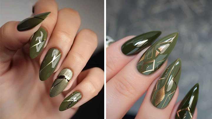 ناخنهای سبز: الهام گرفته از طبیعت پاییزی ناخنهای سبز: الهام گرفته از طبیعت پاییزی