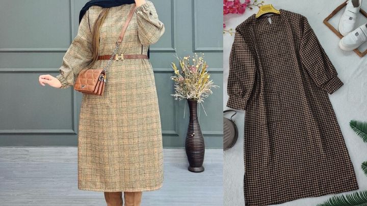 انواع مدل‌های کفتان پشمی با کمربند