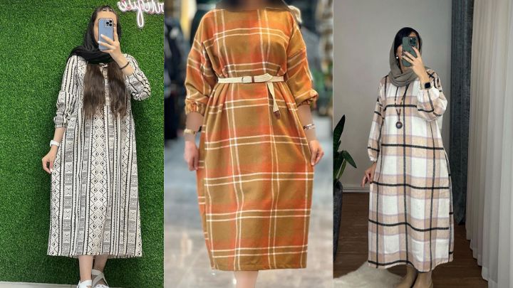 محبوب‌ترین مدل‌های کفتان پشمی بلند پاییزه