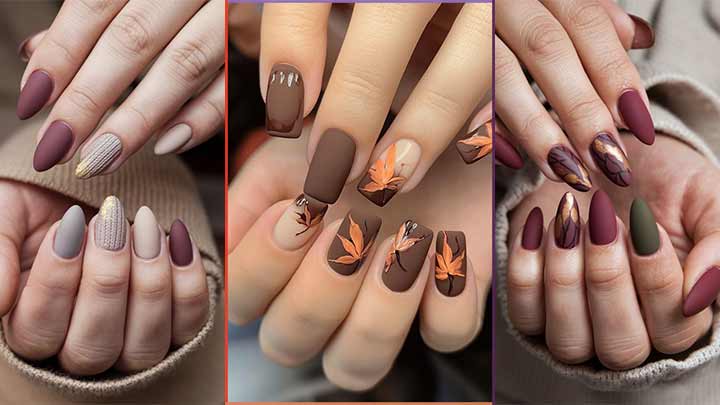 ناخن‌های مات با طرح‌های هندسی: مینیمال و شیک