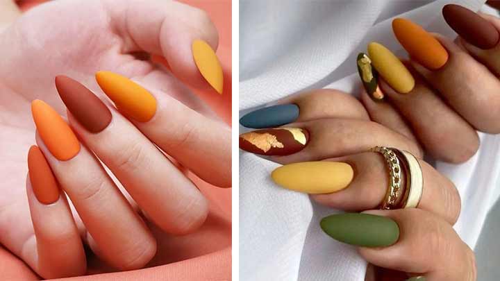 ناخن‌های مات با طرح‌های گلدار: ظریف و زنانه